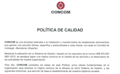 Concom ratifica la Política de Calidad 2018